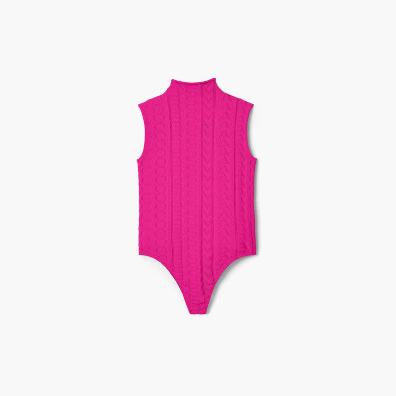Body col roulé Monogram - Hot Pink