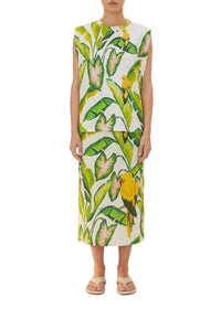 T-shirt Summer Foliage en coton - Vert