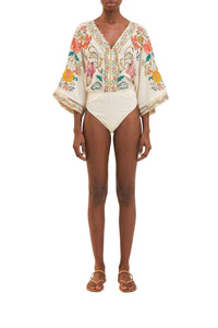 Body Insects Floral en coton - Blanc