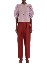Blouse ajourée Lilac Sheer - Violet