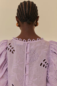 Blouse ajourée Lilac Sheer - Violet