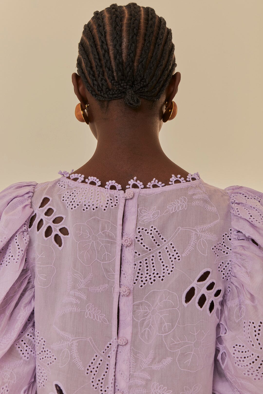 Blouse ajourée Lilac Sheer - Violet