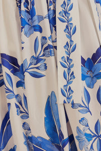 Jupe midi Yard en coton - Bleu
