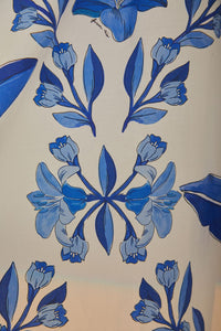 Jupe midi Yard en coton - Bleu