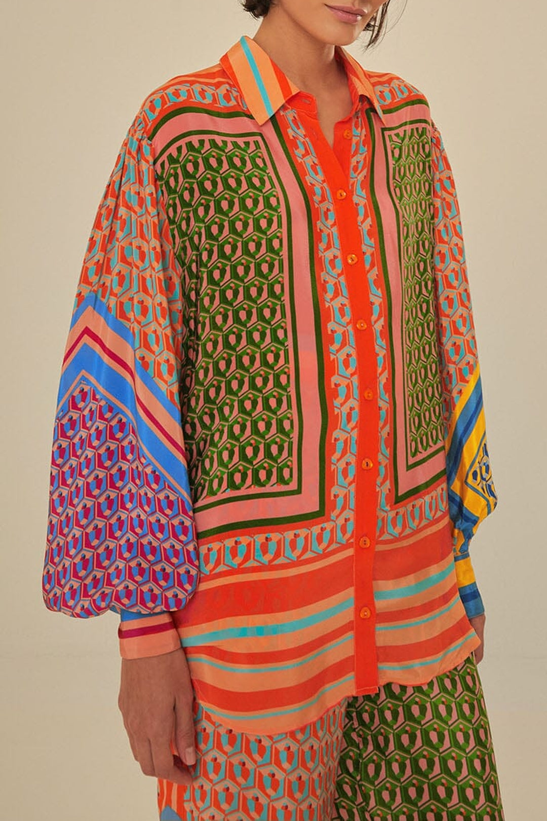 Chemise à manches longues Noix de cajou - Multicolore