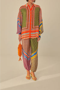 Chemise à manches longues Noix de cajou - Multicolore