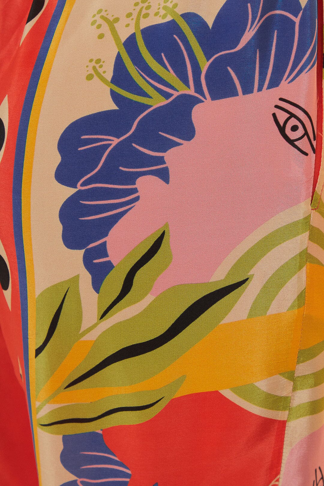 Pantalon Surreal en foulard - Rouge