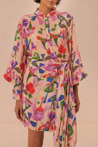 Robe courte Fairies Sand - Rose
