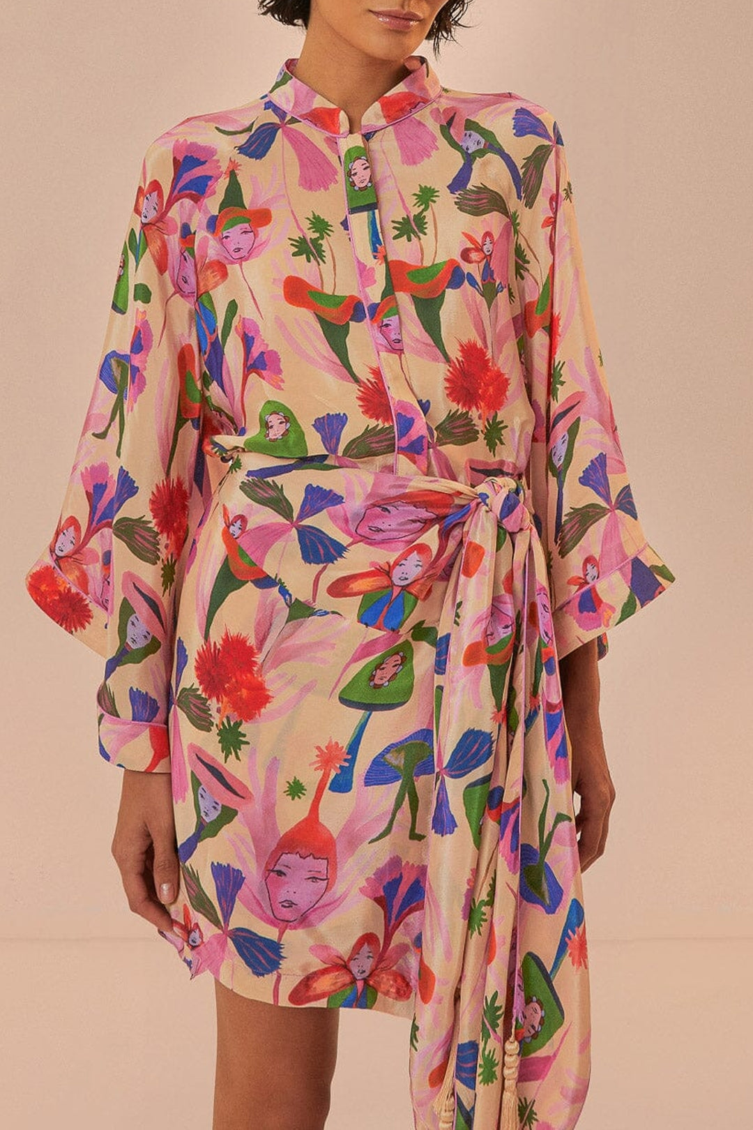 Robe courte Fairies Sand - Rose