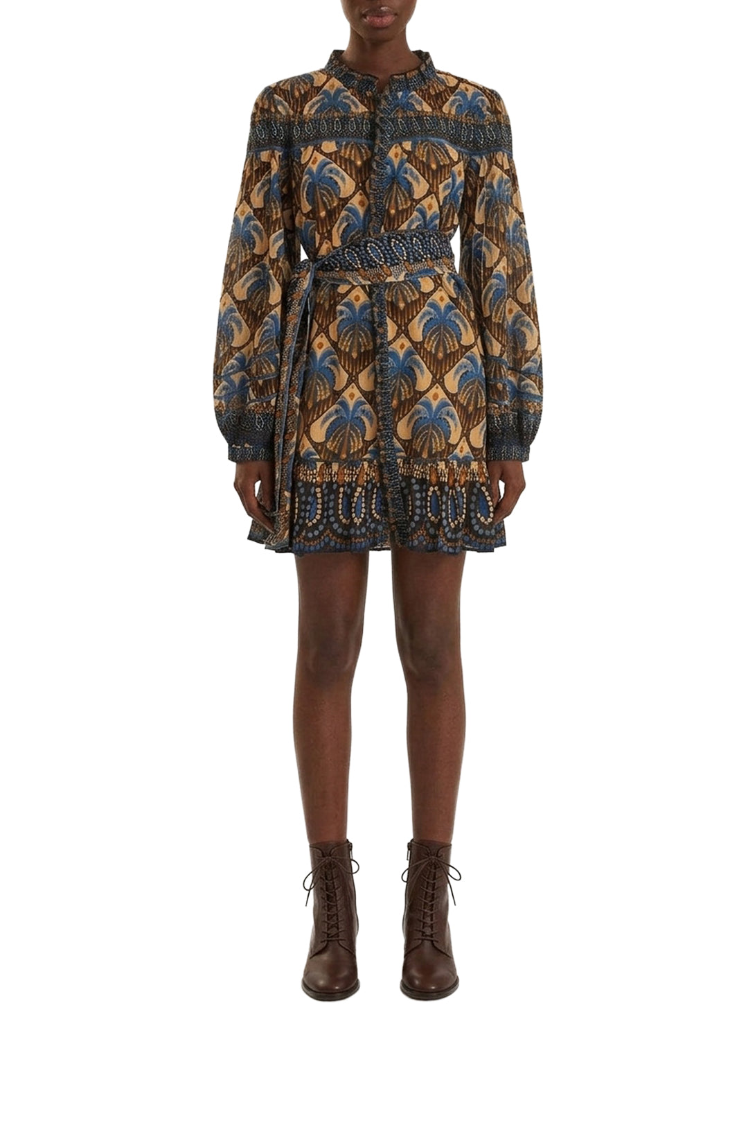 Robe courte Cocopalm en coton - Bleu