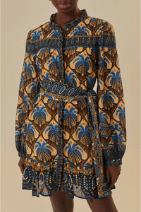 Robe courte Cocopalm en coton - Bleu