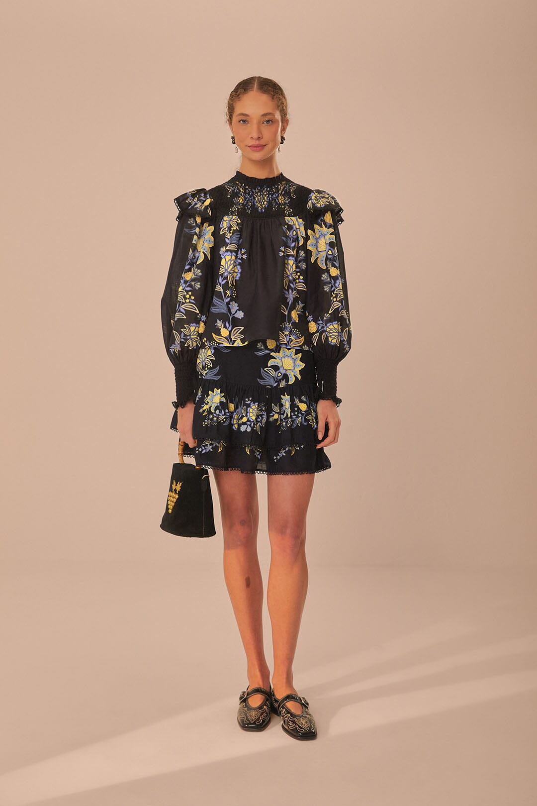 NEW_Stitched Garden Black Chemises & Blouses - Stitched Garden Black