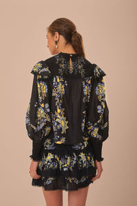 NEW_Stitched Garden Black Chemises & Blouses - Stitched Garden Black