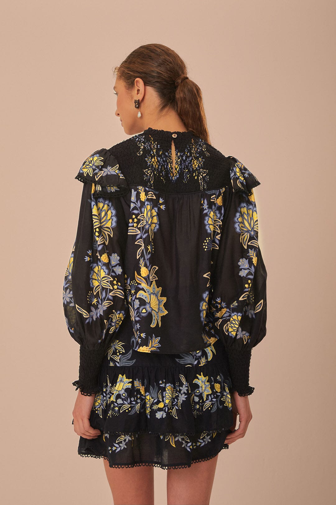 NEW_Stitched Garden Black Chemises & Blouses - Stitched Garden Black