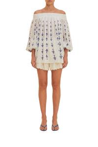 Fishes Off White Blouse - Fishes Off White
