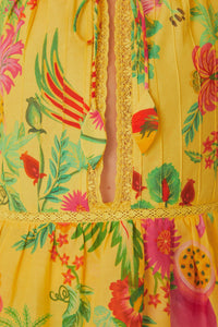 Blouse Delicate Fruit Garden sans manches en coton - Jaune