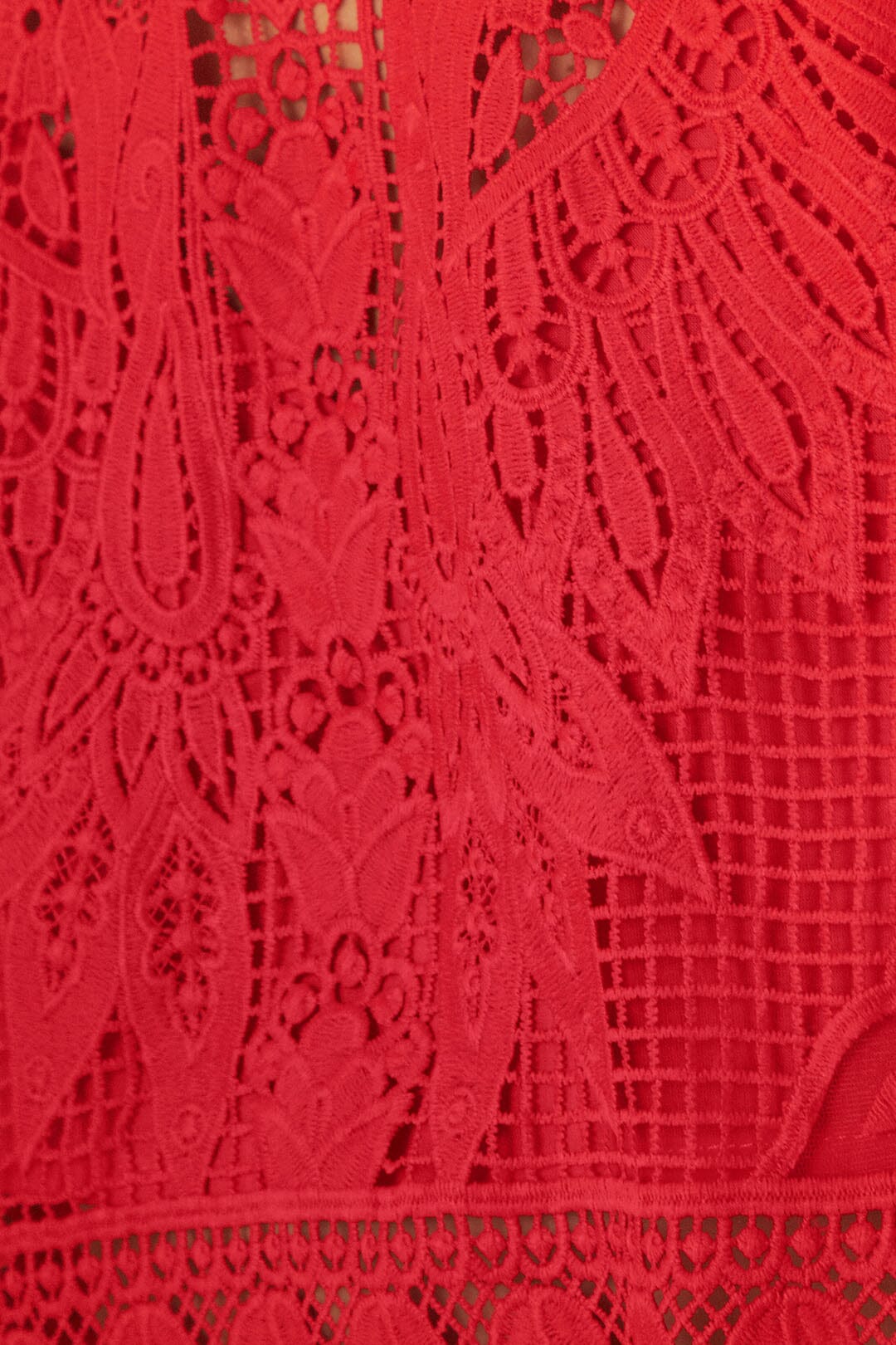Top sans manches en dentelle - Rouge