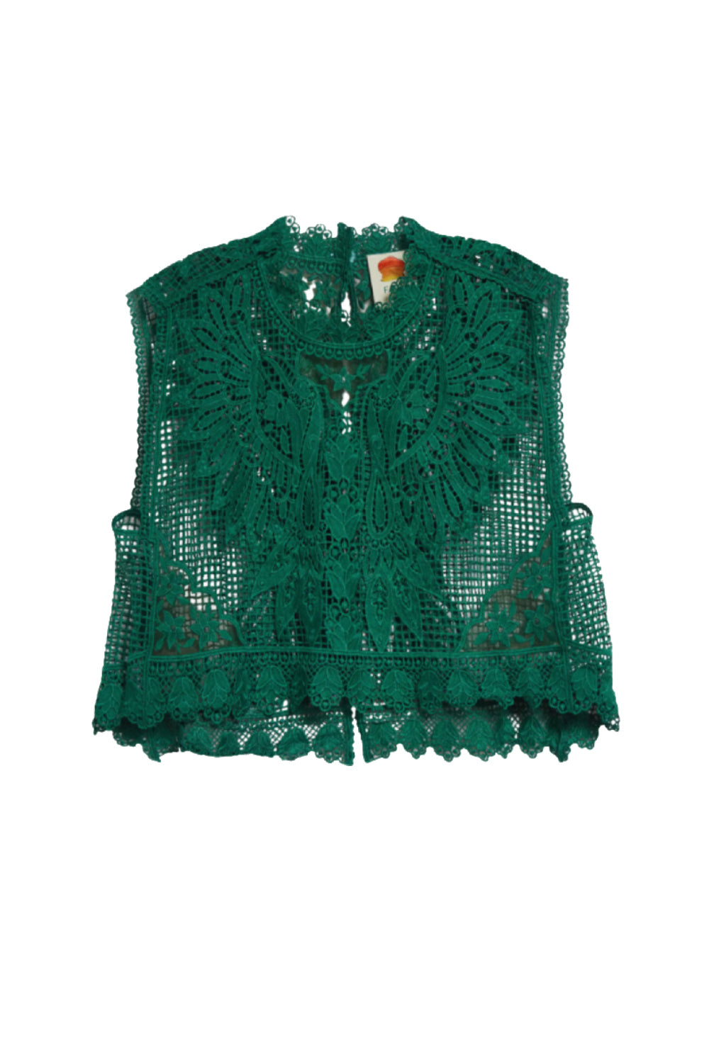 Top sans manches en dentelle - Vert