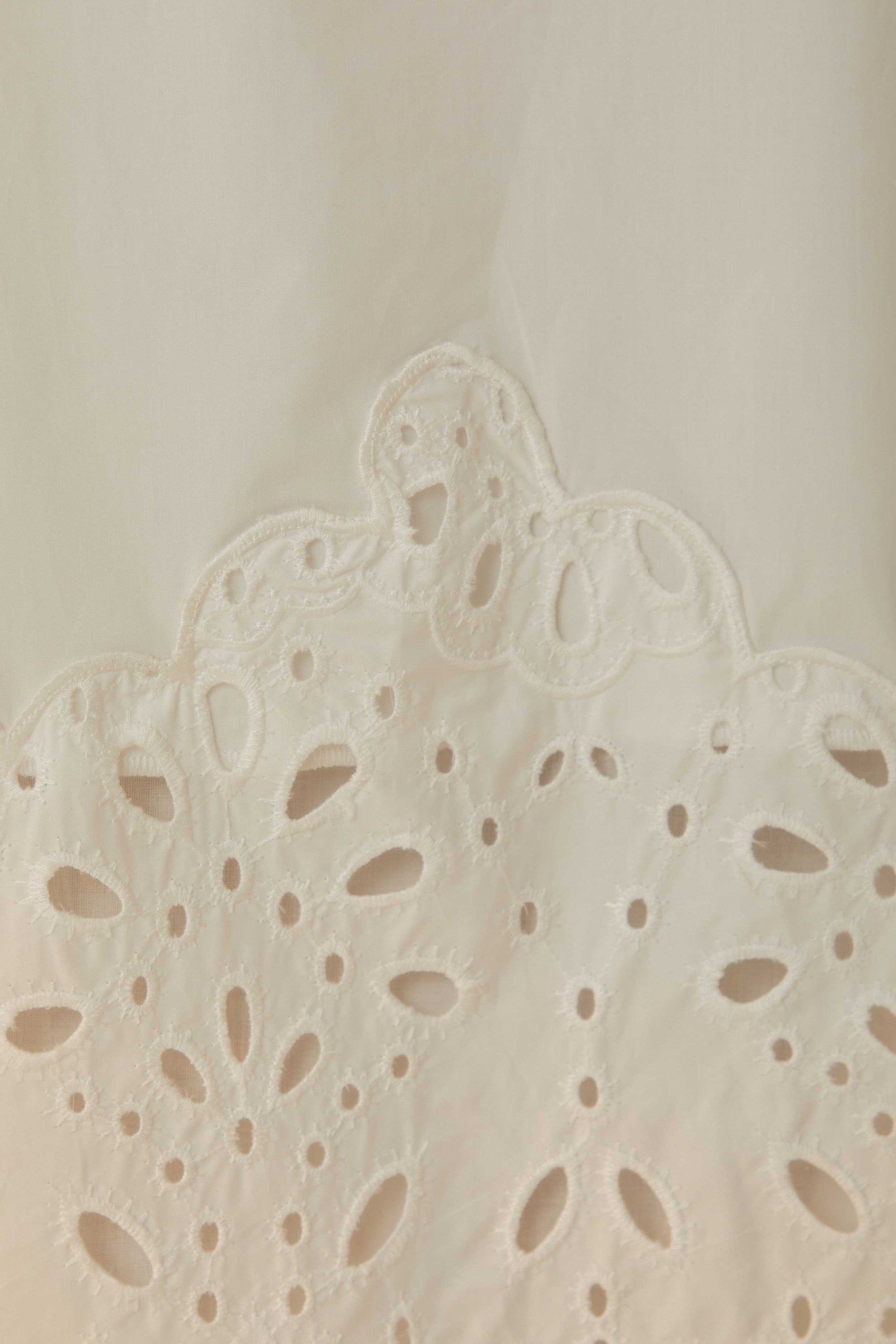 Robe midi à bretelles Laise en coton - Blanc