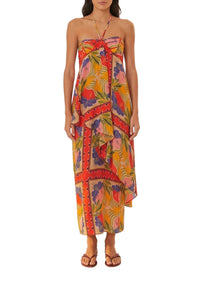Robe longue à bretelles - Rouge