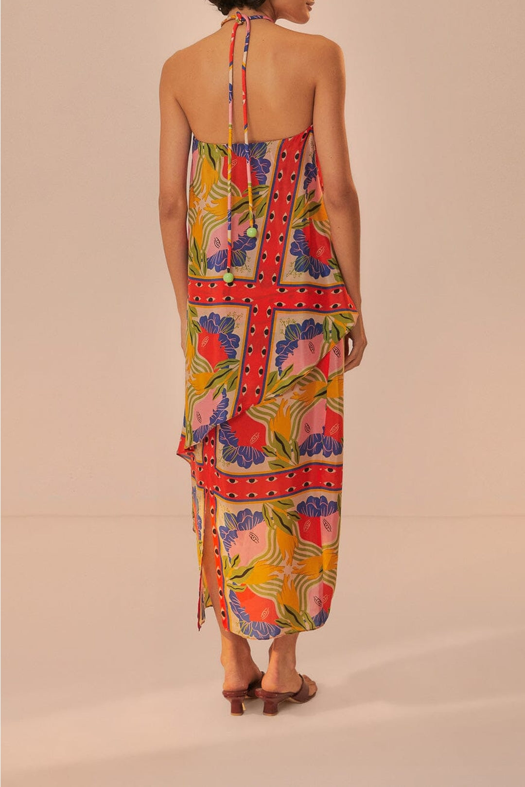 Robe longue à bretelles - Rouge