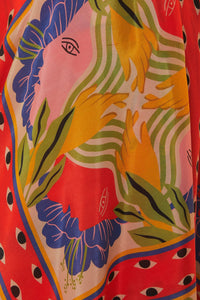 Robe longue à bretelles - Rouge