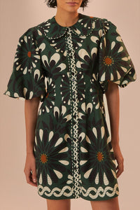 Robe courte manches courtes - Vert