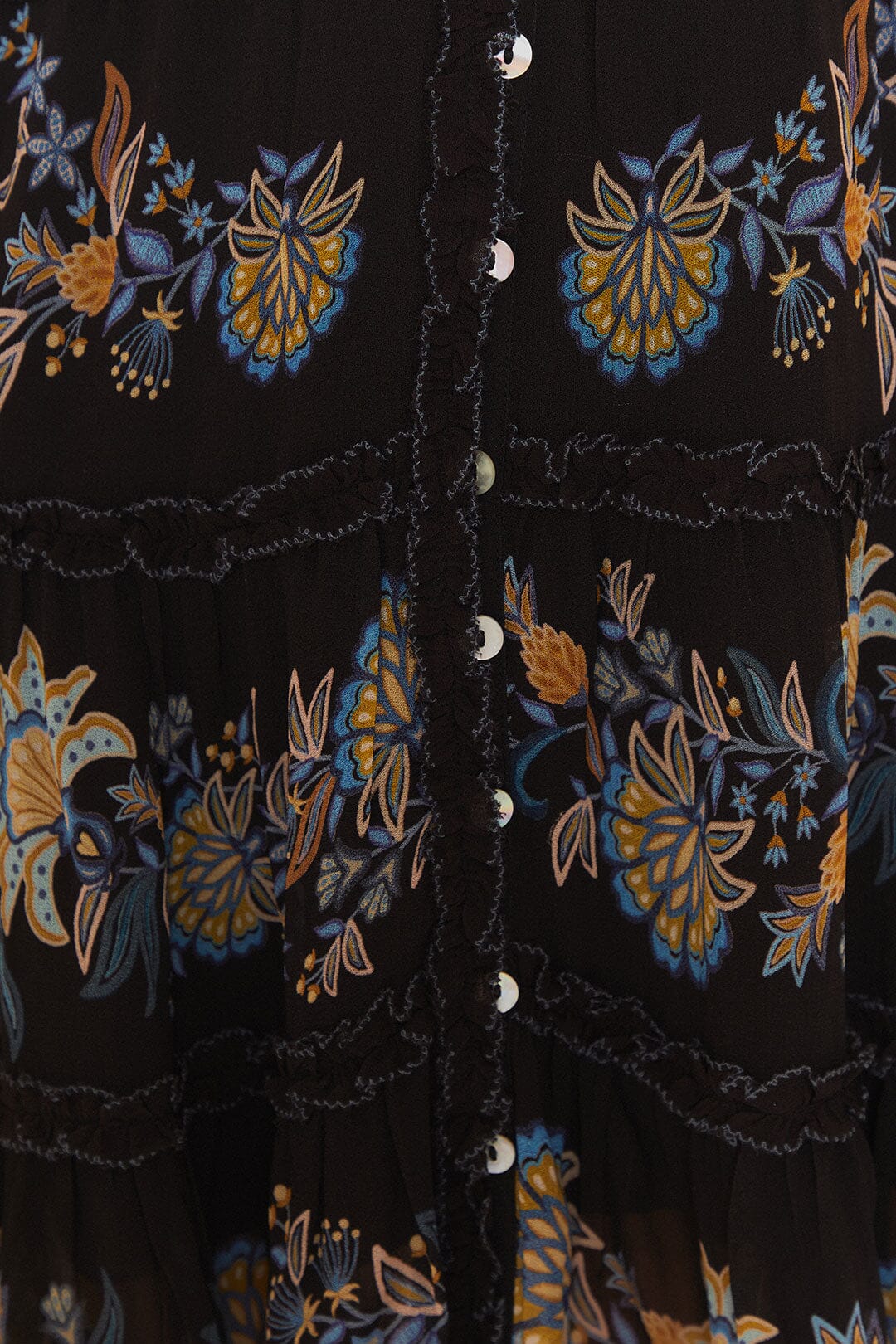 Robe midi Jardinière à manches courtes - Noir