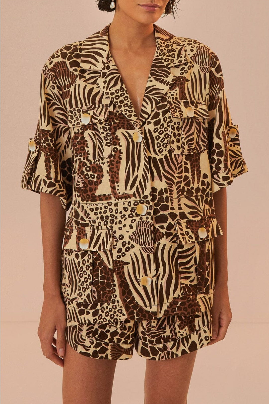 Chemise Safari Sand en coton - Marron