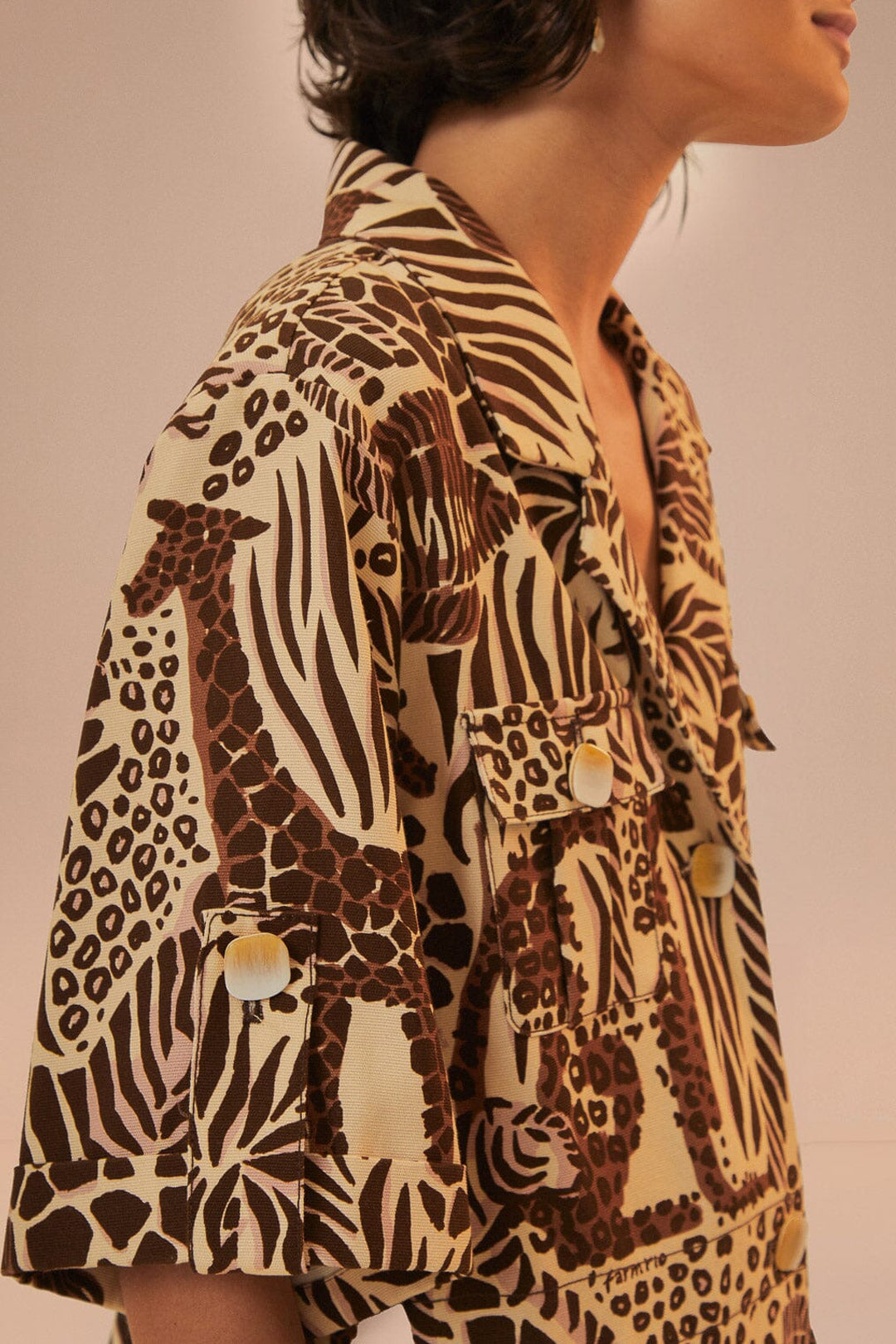 Chemise Safari Sand en coton - Marron