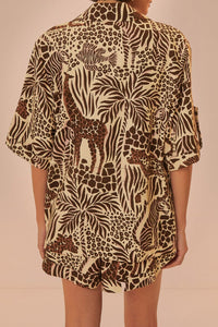 Chemise Safari Sand en coton - Marron