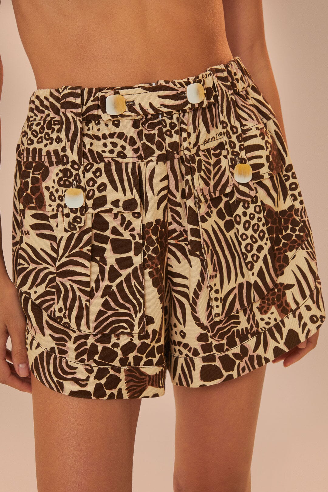 Safari Sand shorts in cotton - Brown