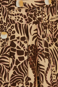 Safari Sand shorts in cotton - Brown