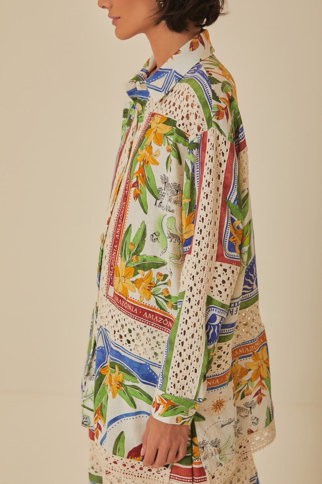 DJV_Tropical Destination Off White Chemises & Blouses - Tropical Destination Off White