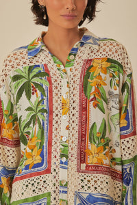 DJV_Tropical Destination Off White Chemises & Blouses - Tropical Destination Off White