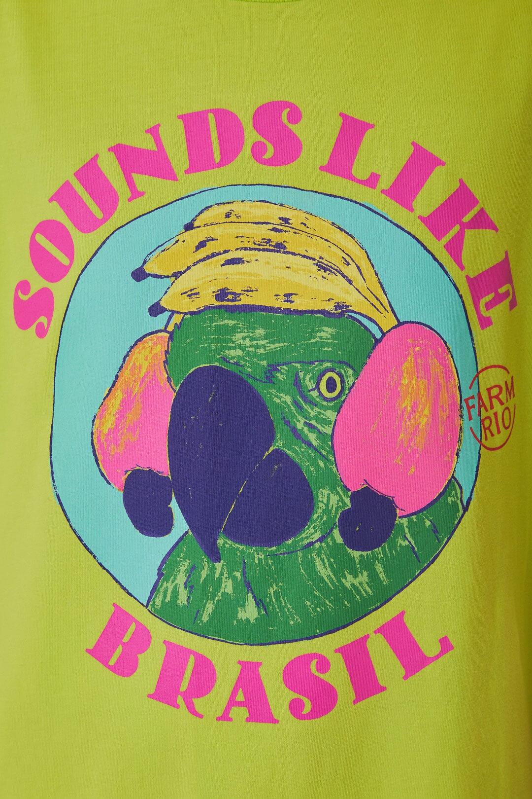 MEDIA OFF LINE_T-shirt ample Sounds Like Brasil en coton - Vert