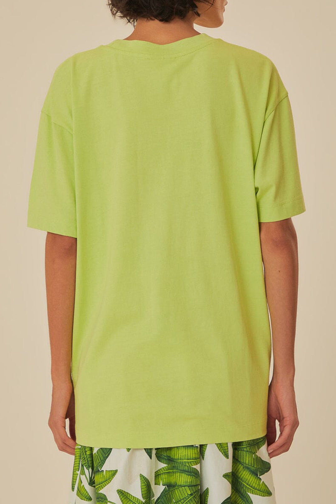Loose cotton Farm to Table T-shirt - Green