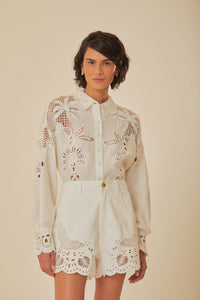 NEW_White Jupes & Shorts - White