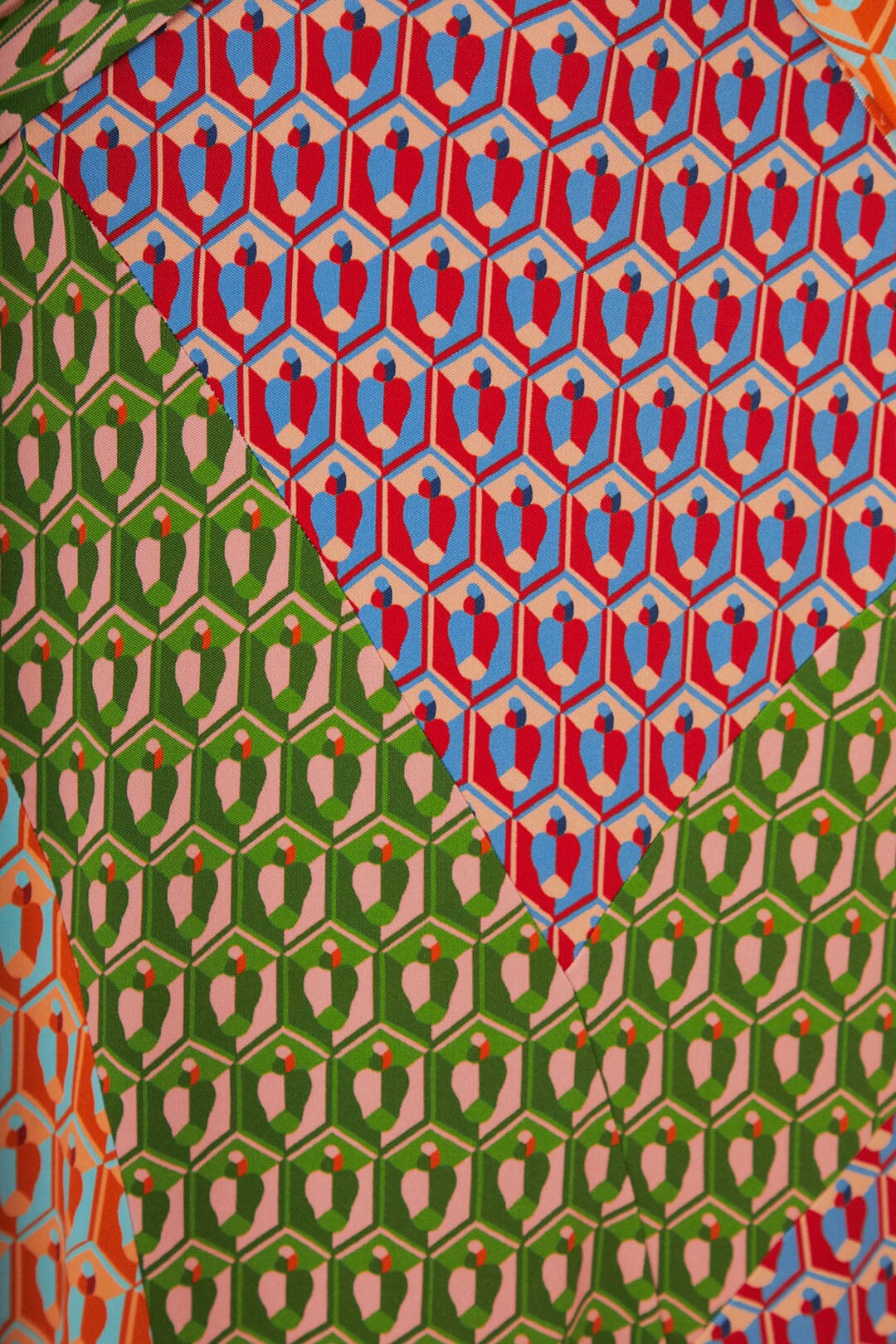 Long knotted dress Cashew - Multicoloured