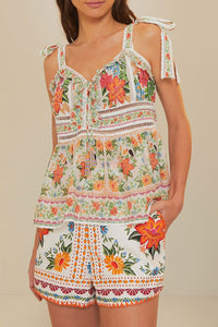 Short Bloom Garden en coton - Orange