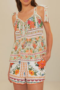DJV_Bloom Garden Off White Jupes & Shorts - Bloom Garden Off White