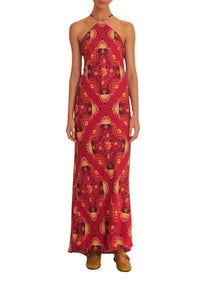 Robe longue Luize à bretelles - Rose