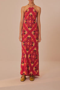 Robe longue Luize à bretelles - Rose