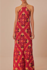 Robe longue Luize à bretelles - Rose