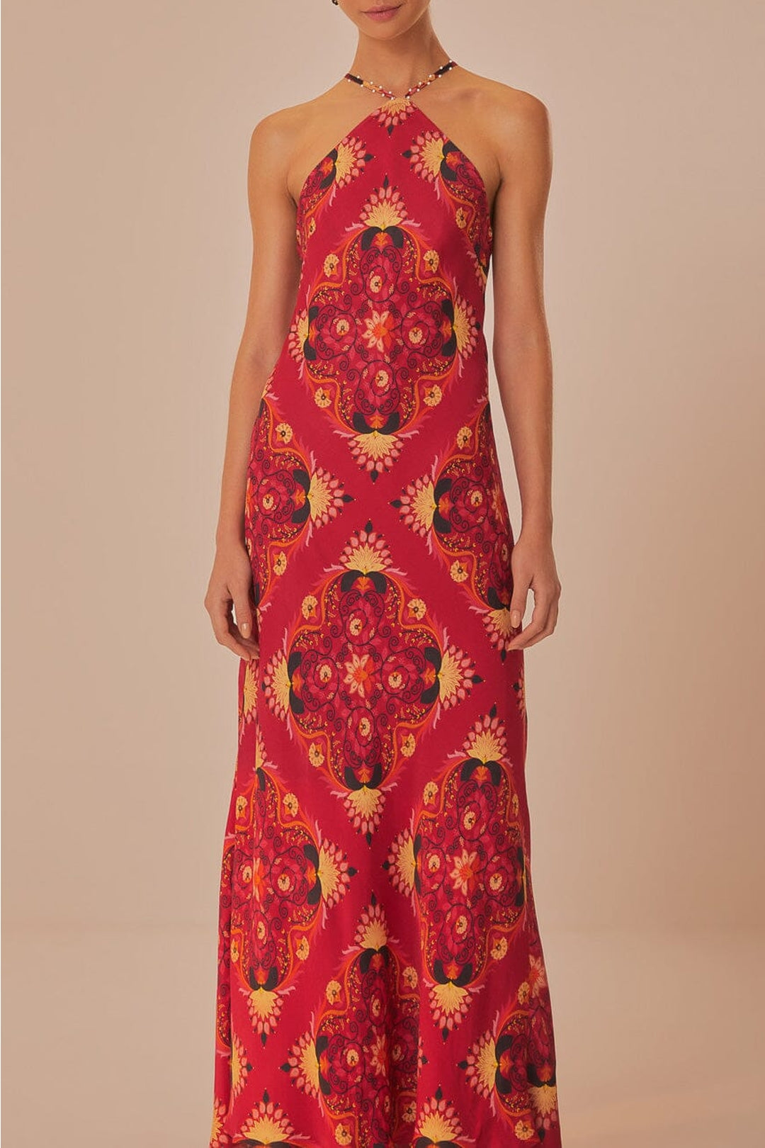 Robe longue Luize à bretelles - Rose