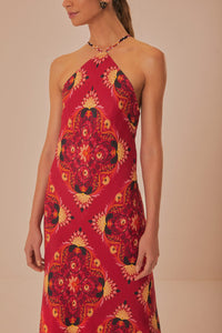Robe longue Luize à bretelles - Rose