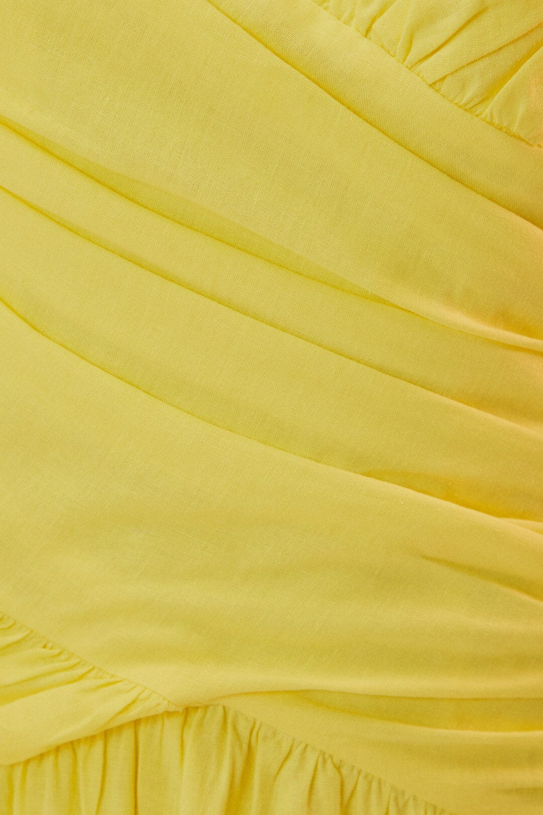 Linen cross-strap maxi dress - Yellow