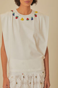 DJV_White Tops & T-Shirts - White
