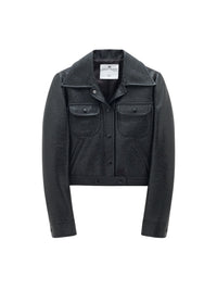PRIX MARQUE : 250 / BLOUSON VINYLE TRUCKER-34