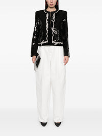 Love letter embroidered jacket - Black & Crystal